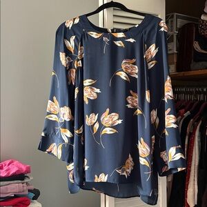 Floral Navy Blouse